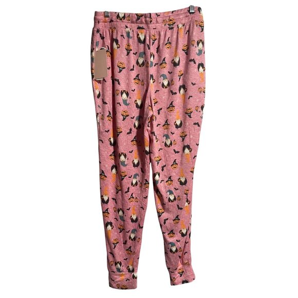 Jaclyn Intimates Pink Halloween Gnome Pajama Pants Womens Large Soft Poly Blend - Picture 2 of 9